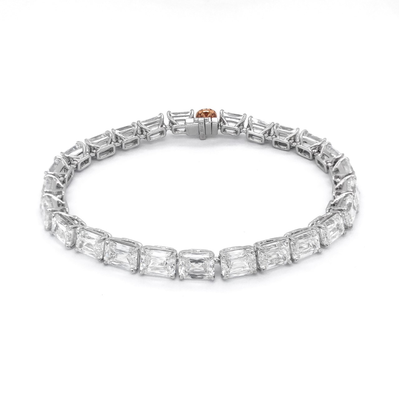 Zadok Privé Chevron Baguette Cut Diamond Bracelet 56159 | Zadok Jewelers
